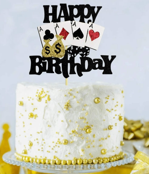 Happy Birthday Cardstock - Casino Theme