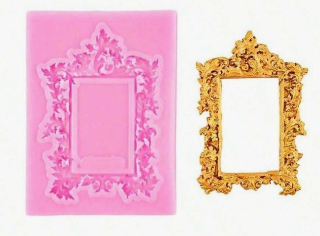 Silicone Mould - Floral Frame Border - S664