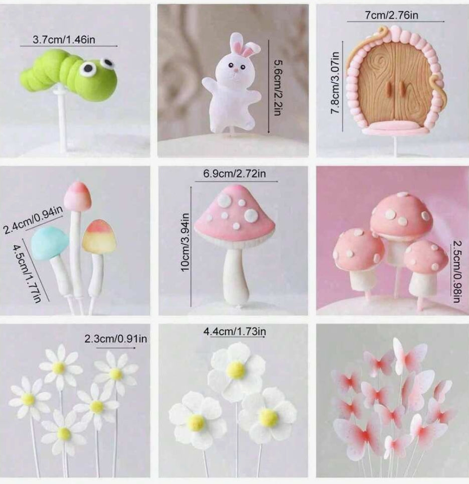 30Pc Bunny Theme Cake Decorating Kit