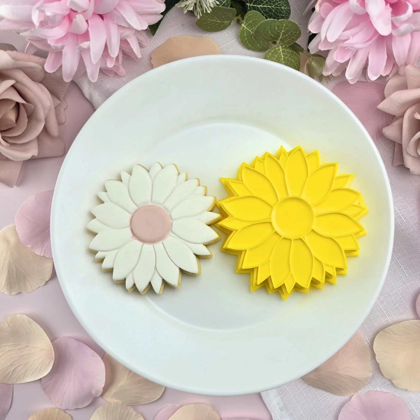 Custom Cookie Cutters - Sunflower Embosser and Cutter Set.