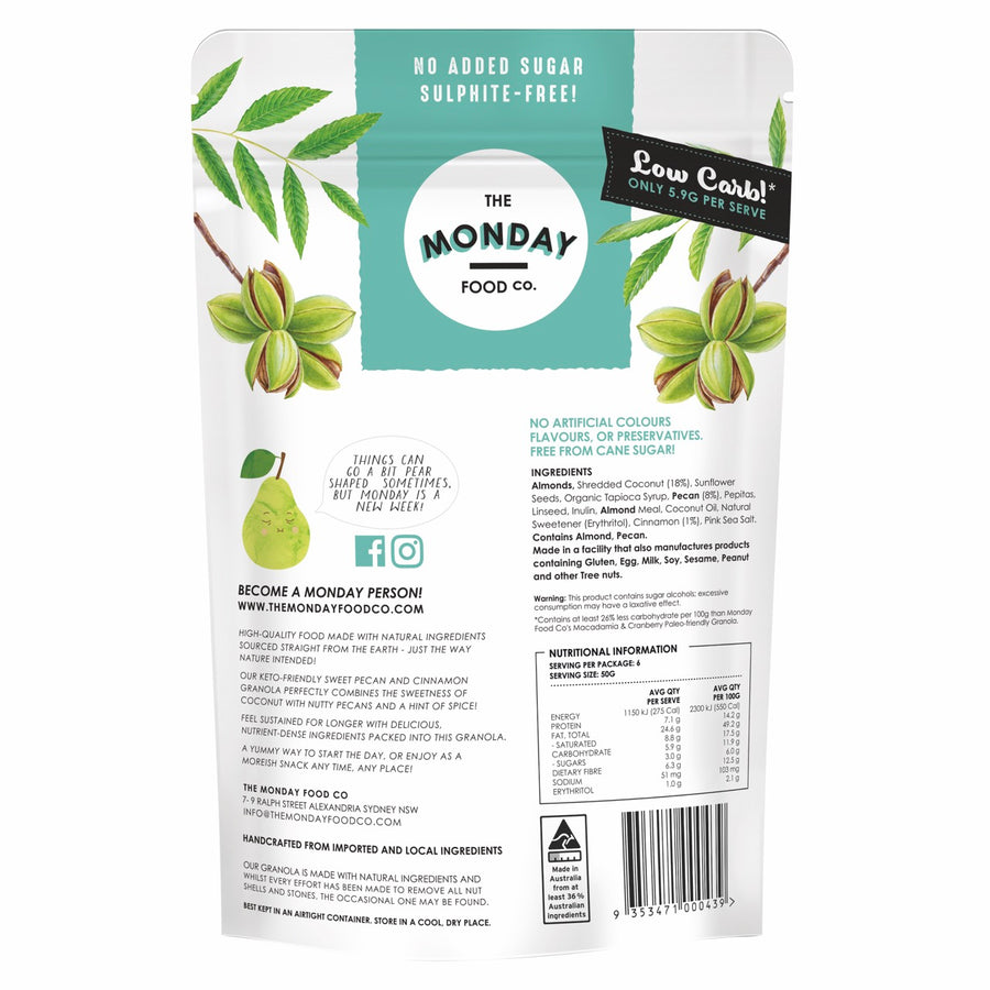 Sweet Pecan & Cinnamon - Keto Granola (I'm Vegan) 300g.