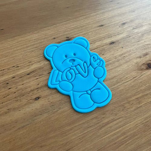 Cookie Cutter Store - Teddy Bear with Love Cutter & Stamp *Last One*