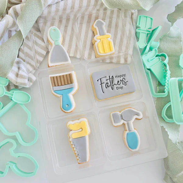 Custom Cookie Cutters - (SweetP) - Rectangle Happy Fathers Day