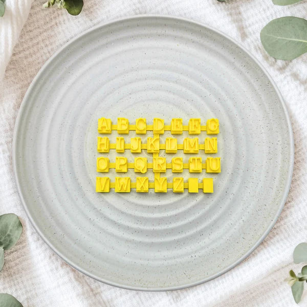 Custom Cookie Cutters - Typewriter Letter Stamps - Lowercase Only.