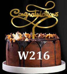 Acrylic Cake Topper - Congratulations - Gold