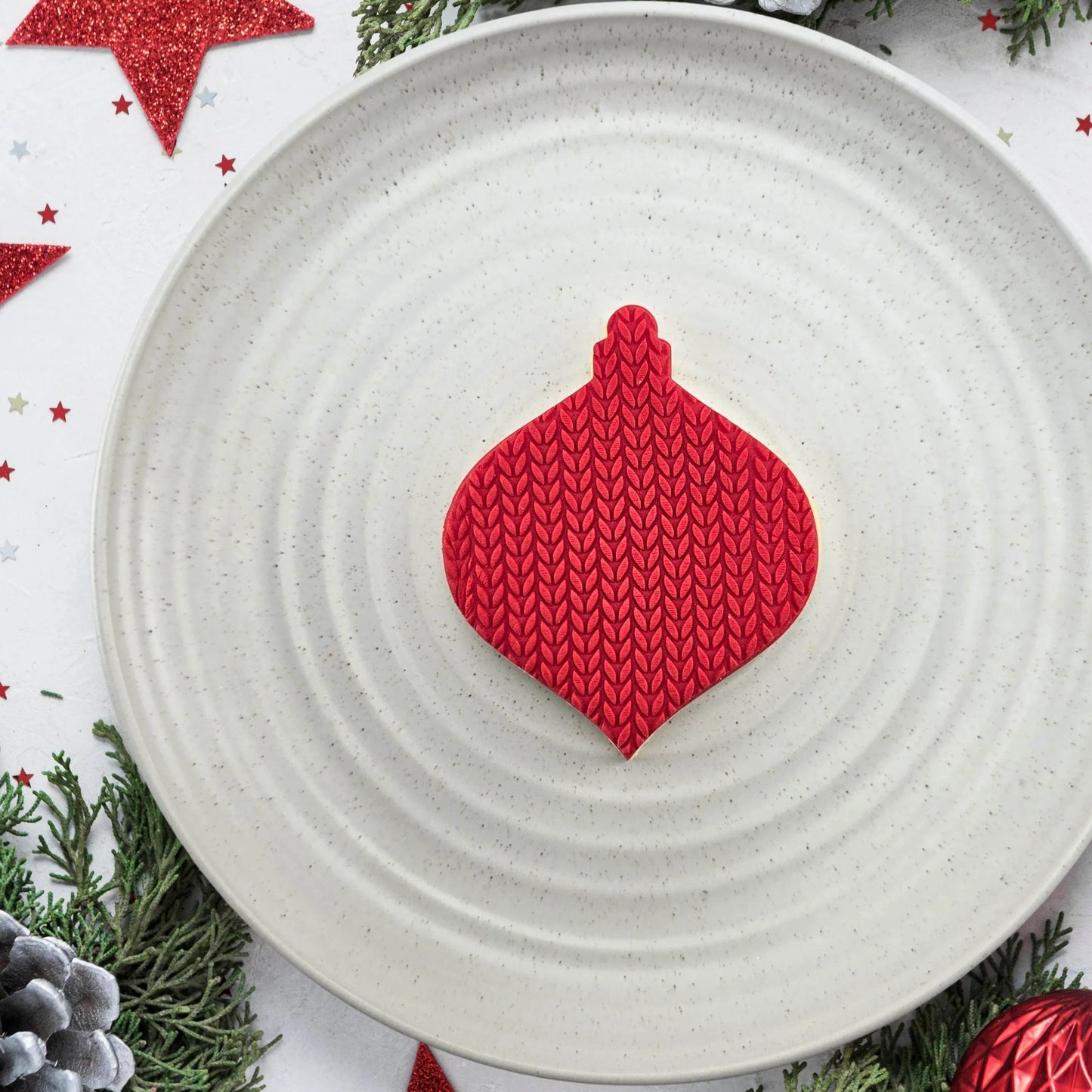 Custom Cookie Cutters - Wool Pattern Plate.