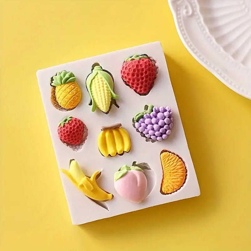 9pc Assorted Fruit Silicone Mould S659
