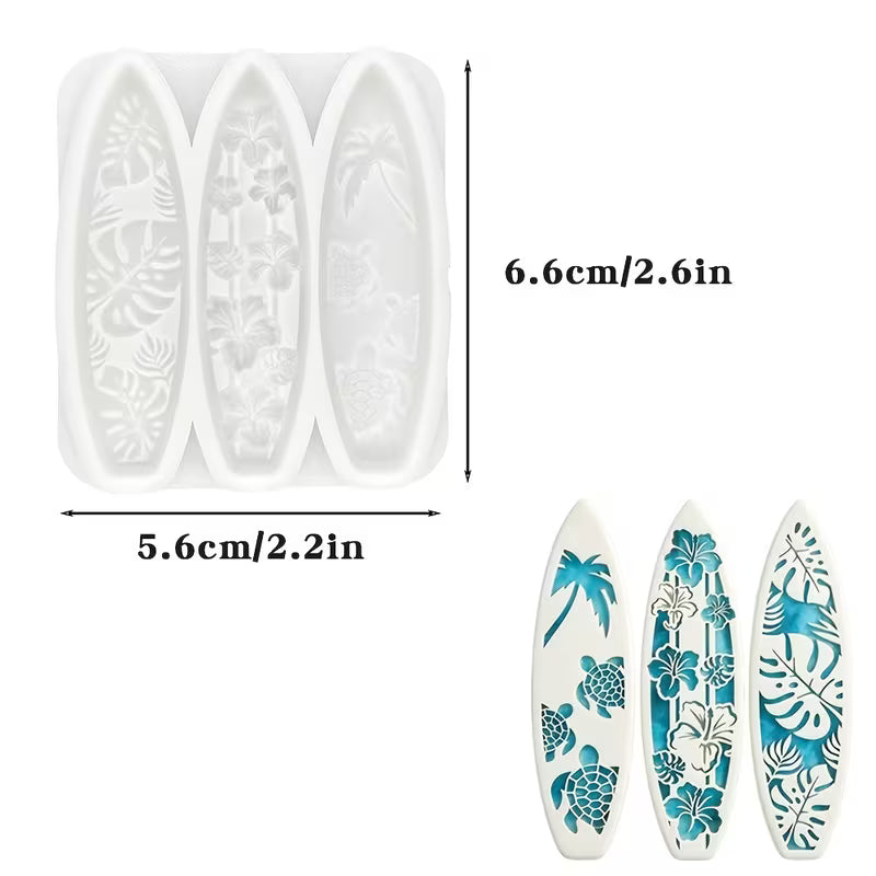 Silicone Mould - 3Pc Surfboards - S674