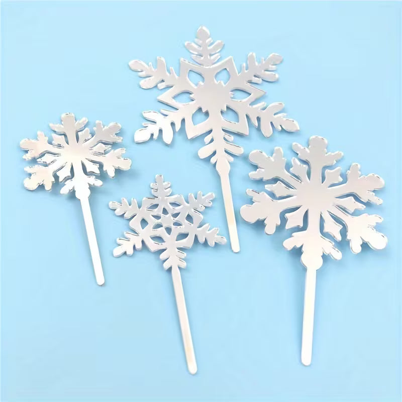8PC Snowflake Topper and Fropper Cake Decorating Set