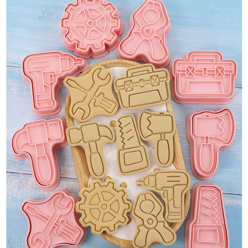 8Pc Gear & Tool Cookie Cutter Set
