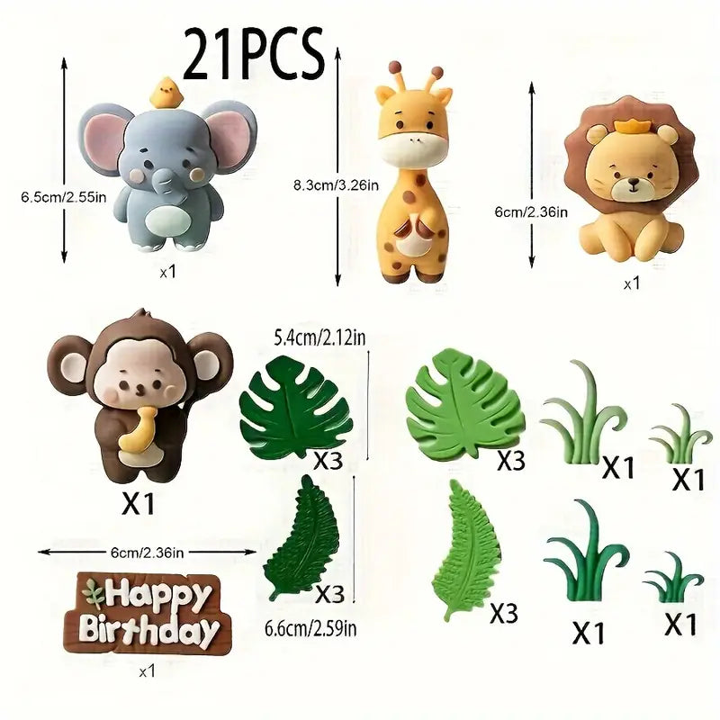 Jungle Animal V2 Cake Decorating Kit