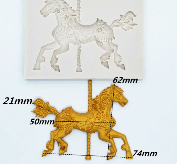 Silicone Mould - Carousel Horse - S189.