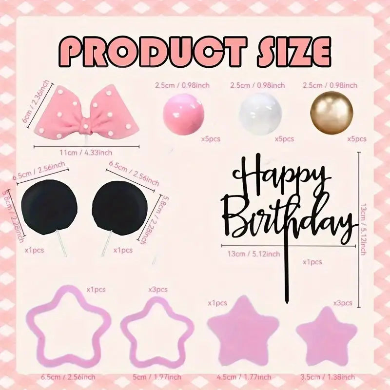 26pc Minnie Mouse Cake Decorating Kit