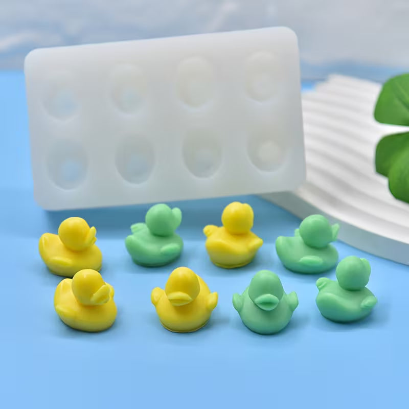Silicone Mould - 8 Cavity 3D Ducks - S472
