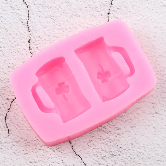 Silicone Mould - Beer Mug With Clover - S583