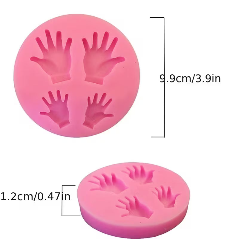 Silicone Mould - 4pc Hand Mould - S646
