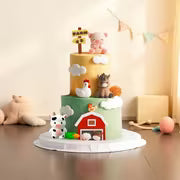 7Pc Farm Animal Cake Decorating Set