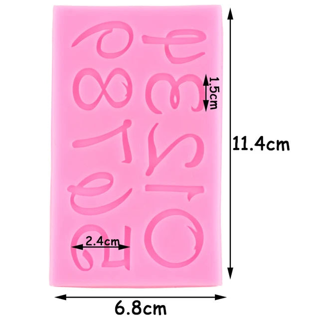 Silicone Mould - Disney Font - Numbers - S327