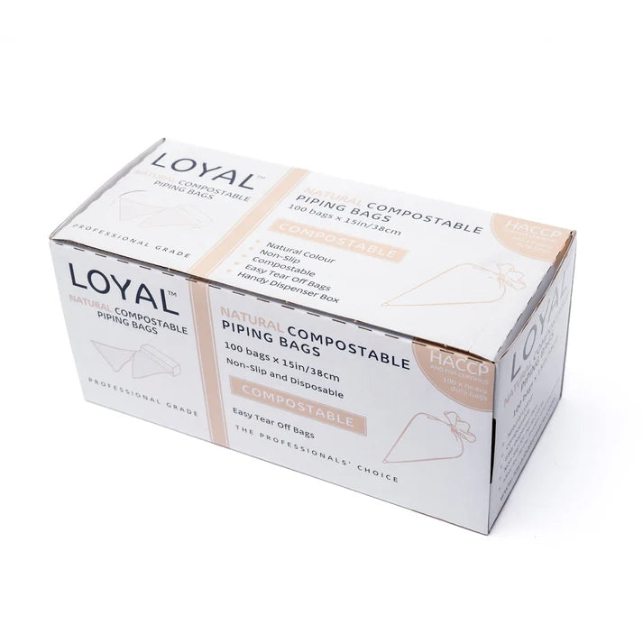Loyal - Compostable Piping Bags Natural - 15in/38cm - 100Pk