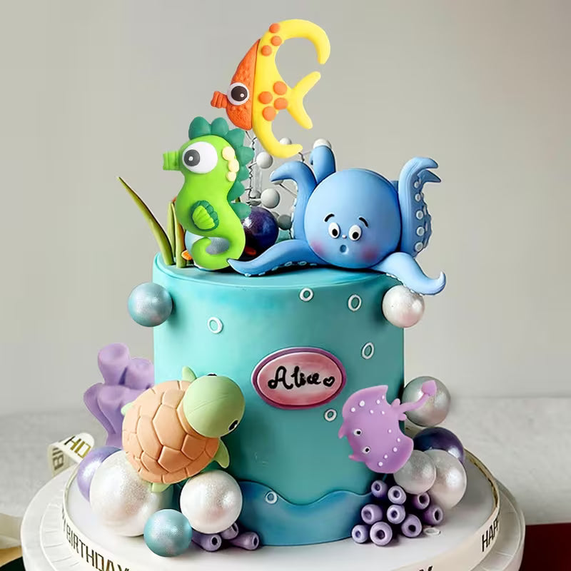 17Pc Marine Animal Cake Decorating Kit