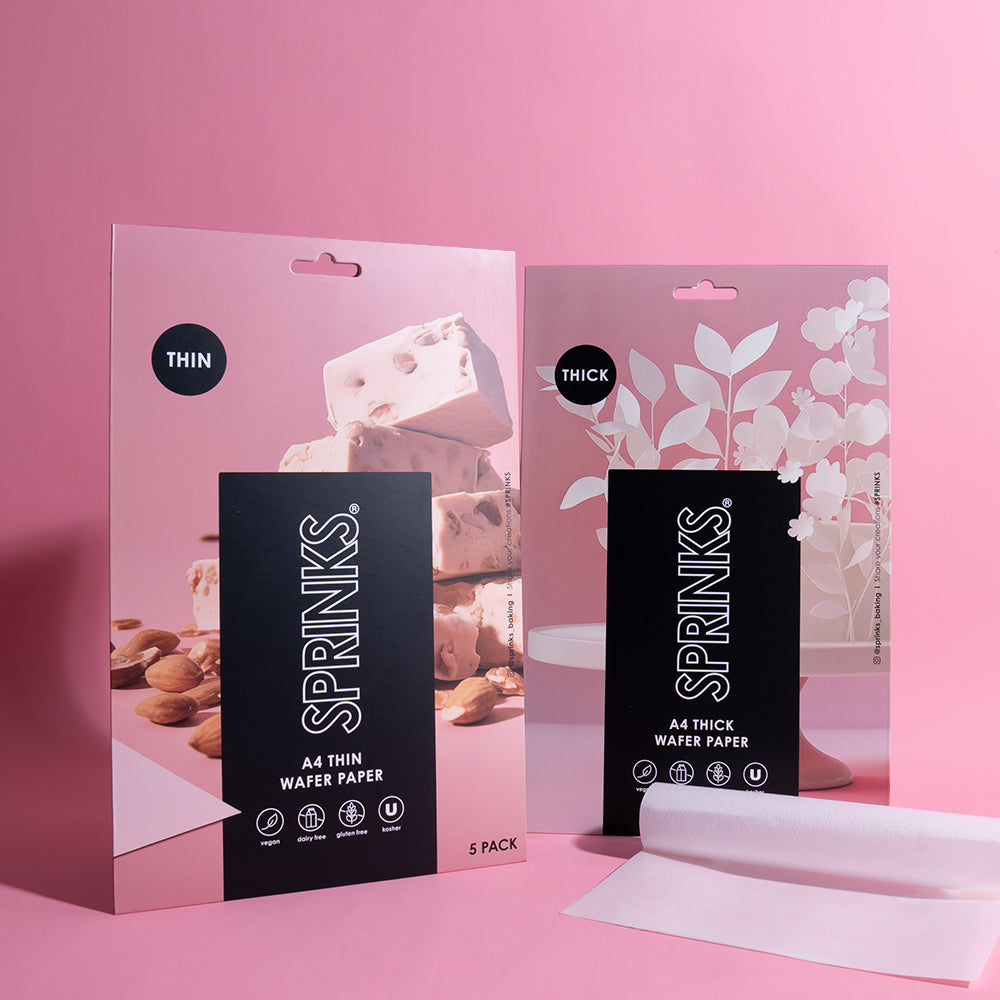 Sprinks Wafer Paper - White - THIN - 5 Sheets