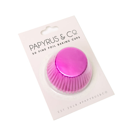Papyrus and Co 50PK Foil Baking Cups - Hot Pink Standard 50mm