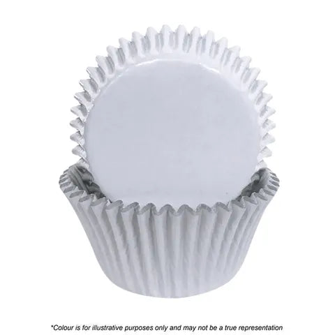 Cake Craft- 408 Baking Cups- White Foil 500PK
