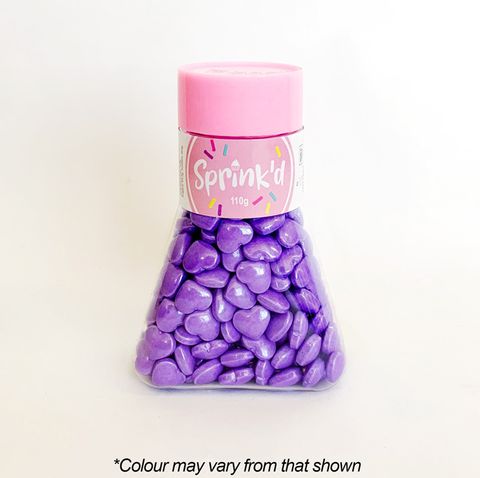 Sprink'd 12mm HEARTS Soft Purple 110g.