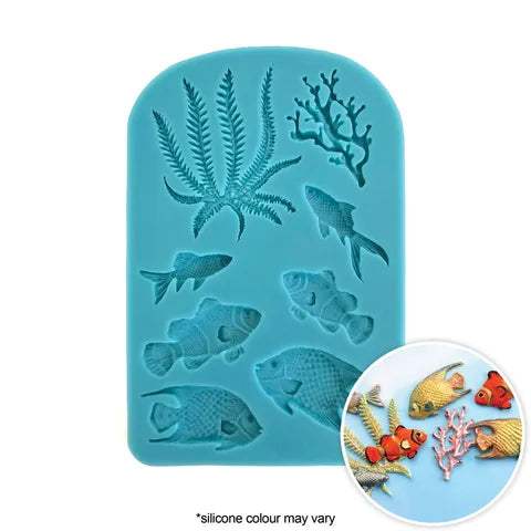 Cake Craft Silicone Mould - Assorted Fish and Seaweed