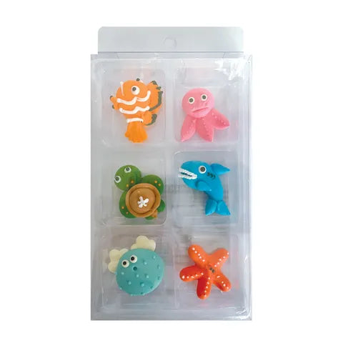 Sugar Decorations - 6PC Sea Animals