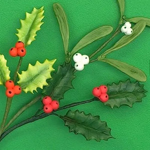 Cake Craft Silicone Mould - Christmas Holly and Berries