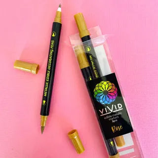 Vivid Edible Metallic Markers 3PC Assorted