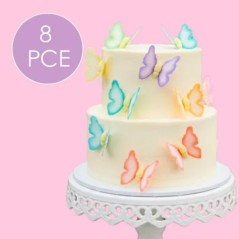 Sugar Decorations - Medium Butterfly - Box of 8