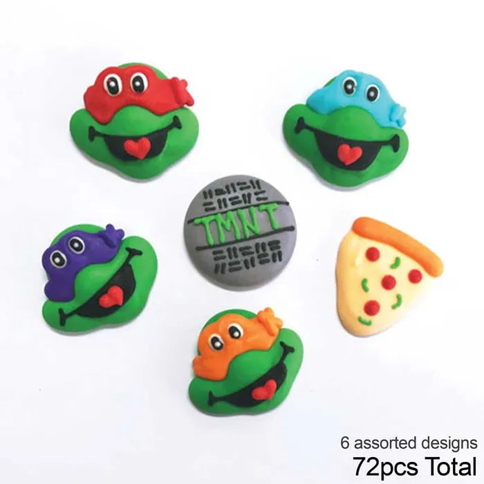 Handcrafted Sugar Decorations - Ninja Turtles.