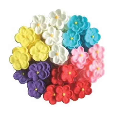 Handcrafted Sugar Decorations - Small 5 Petal Flower Assorted