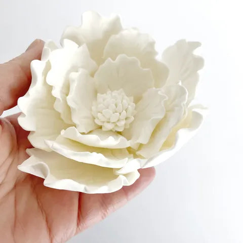 Sugar Flower - Peony - White.