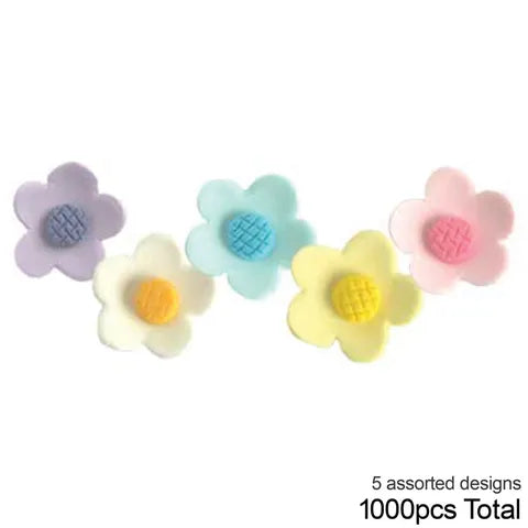Handcrafted Sugar Decorations - 5 Petal Blossom Flower - Medium - Assorted Options