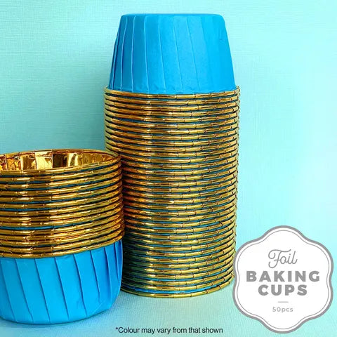 Cake Craft Foil Baking Cups Pk50 - Assorted Colours