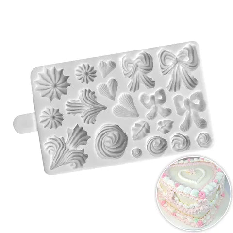 Cake Craft Silicone Mould - Piped Scallops