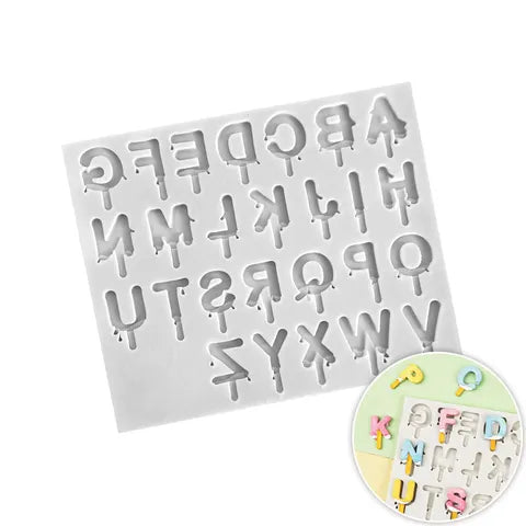 Cake Craft Silicone Mould - Drip Upper Case Letters