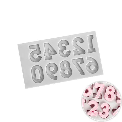 Cake Craft Silicone Mould - Universal Serif Numbers