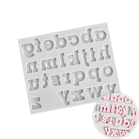 Cake Craft Silicone Mould - Universal Serif Lower Case Letters