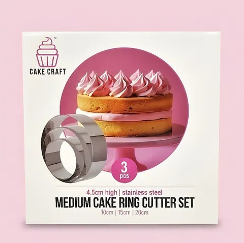 Cake Craft - Ring Cutter Set - 4.5cm High - 3Pc