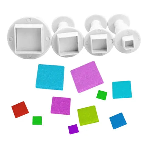 4PC Square Plunger Cutter Set