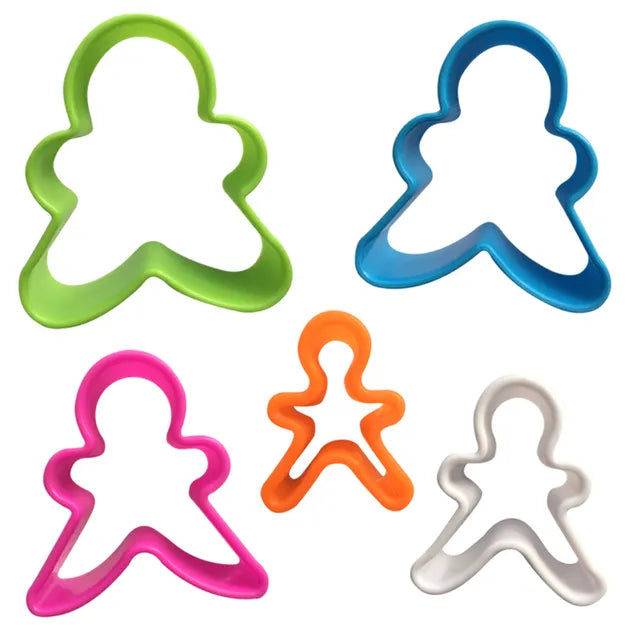 Cake Craft 5pc Gingerbread Cookie Cutter Set - Assorted Colours