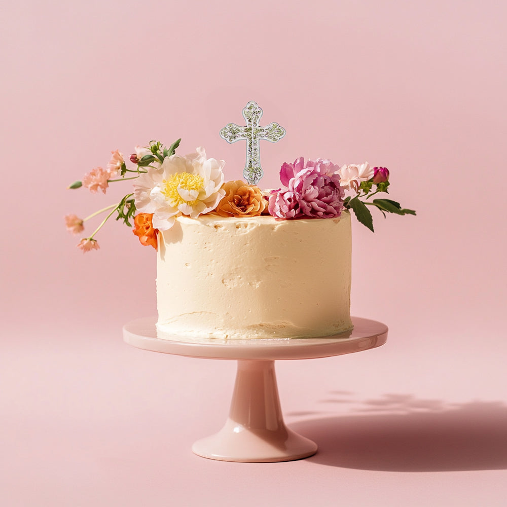 Sugar Crafty Diamante Cross Cake Topper