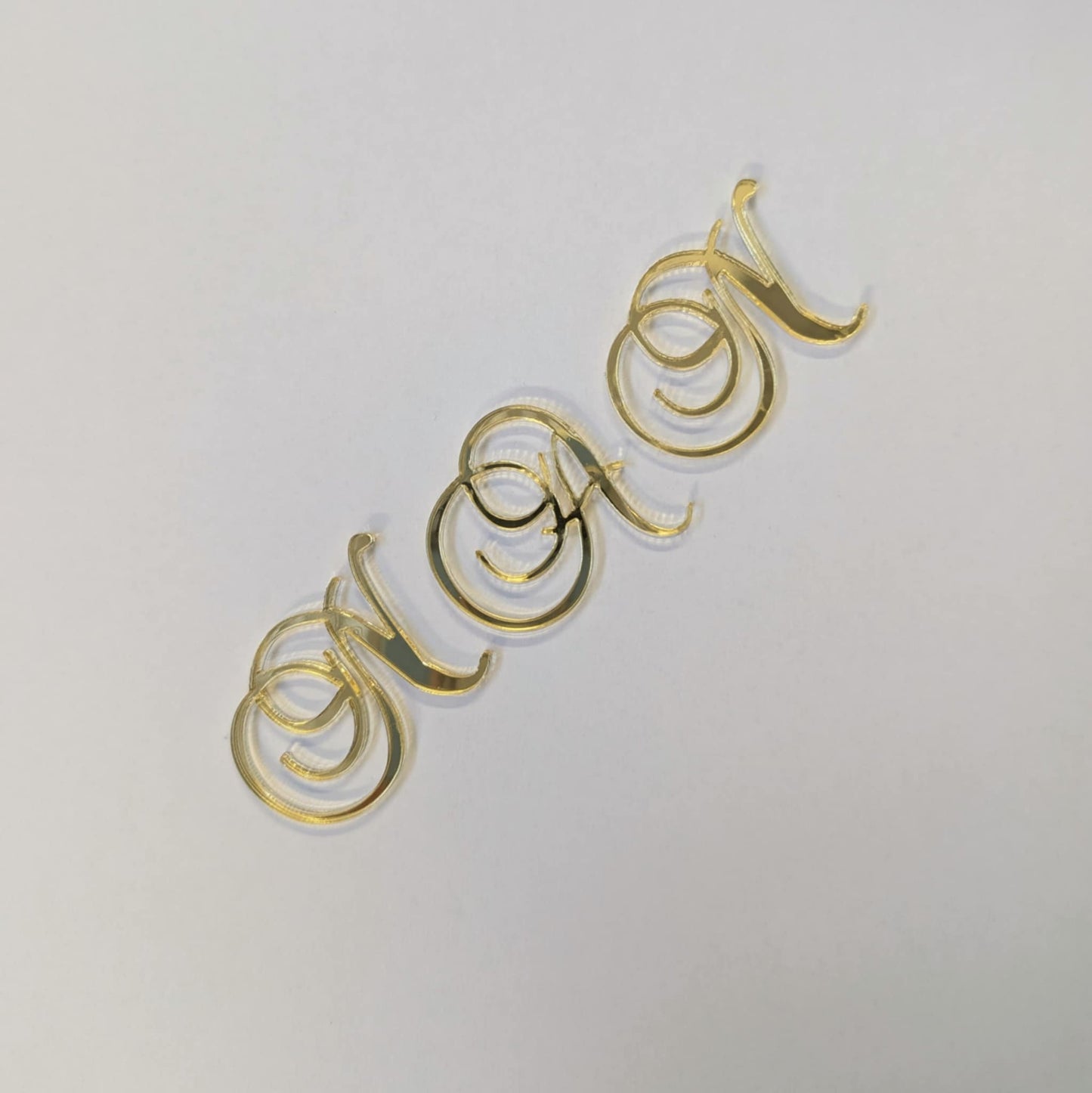 Acrylic Mothers Day Fropper- Gold