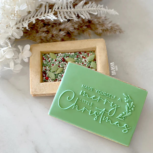 Little Biskut - Have Yourself A Merry Little Christmas Cutter and Debosser Set.