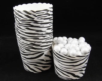 Zebra Small And Medium Baking Cups 25Pk