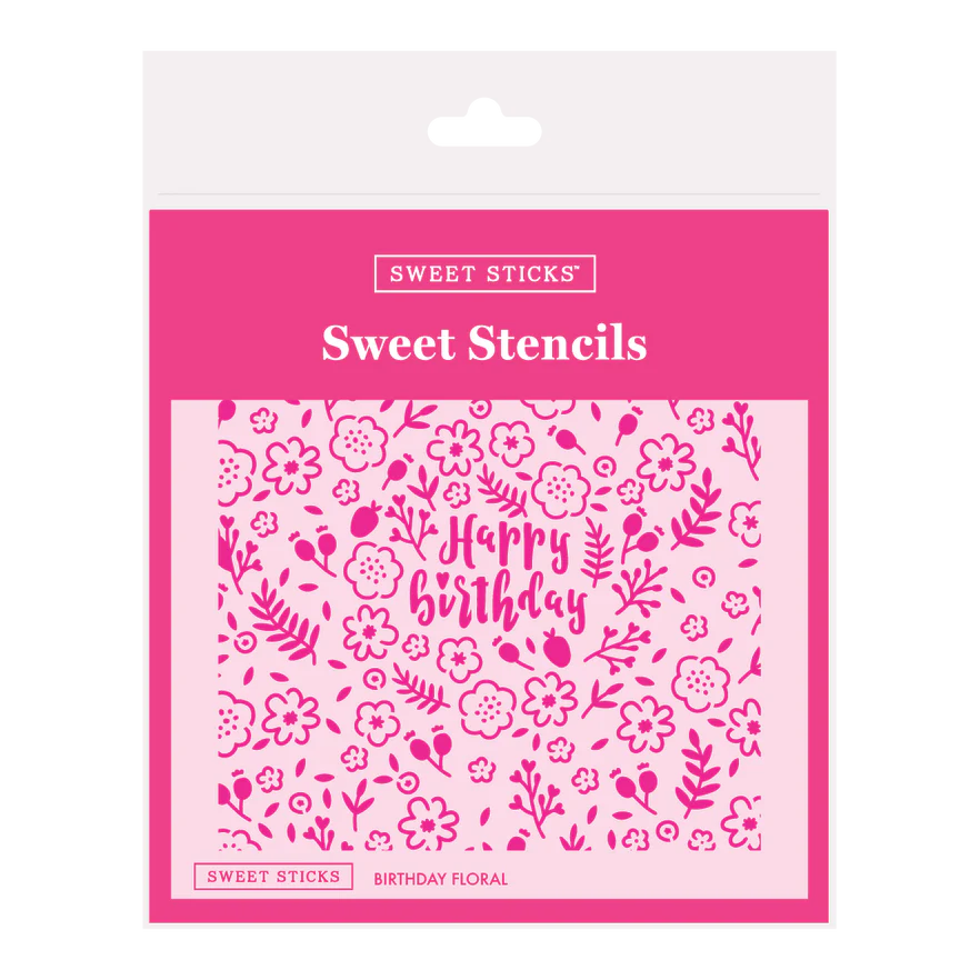 Sweet Sticks Stencil - Birthday Floral